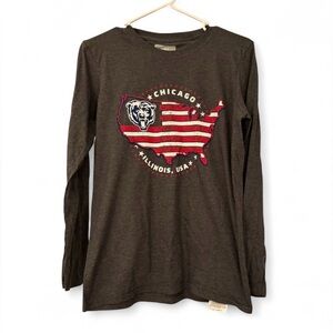 New Men's NFL Chicago Bears USA Long Sleeve T-Shirt Size Small $40 MSRP